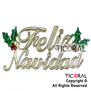 PLAQUETA F/NAVIDAD 30 X 12 CM HS1288 x 1